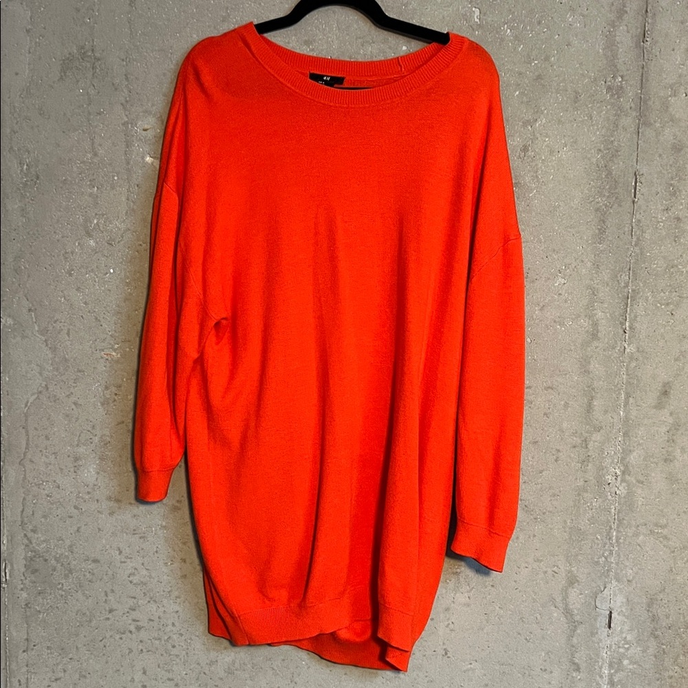 H&M Vibrant Orange Knit Sweater